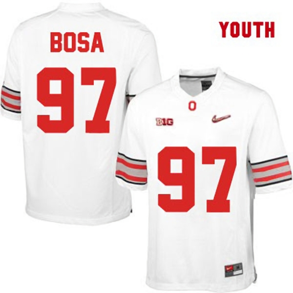 Ohio State Buckeyes Youth NCAA Joey Bosa #97 White College Football Jersey LIV0749ZV